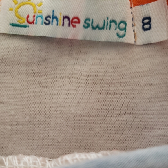 Sunshine Swing Size 8 Floral Crisscross Back Summer Dress - Picture 3 of 5